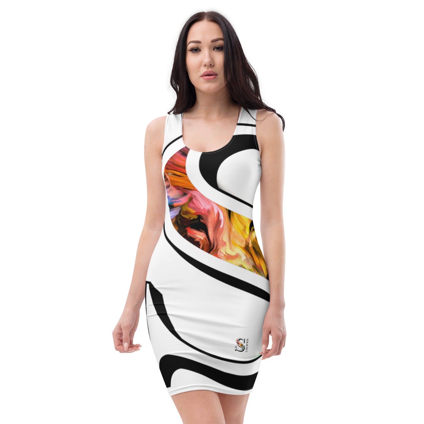 Super Souletic™ White Bodycon Athletic Overlay Womens Dress - Souletics®
