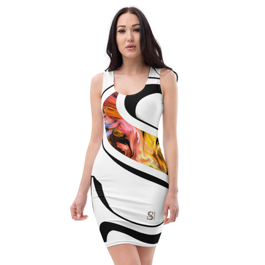 Super Souletic™ White Bodycon Athletic Overlay Womens Dress - Souletics®