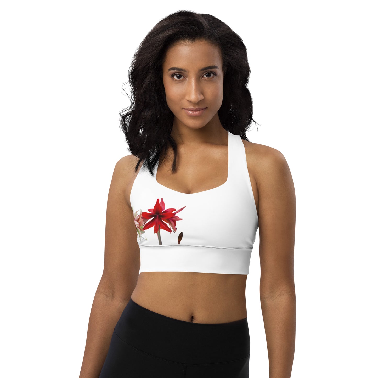 White Flower Sports Bra - Souletics®