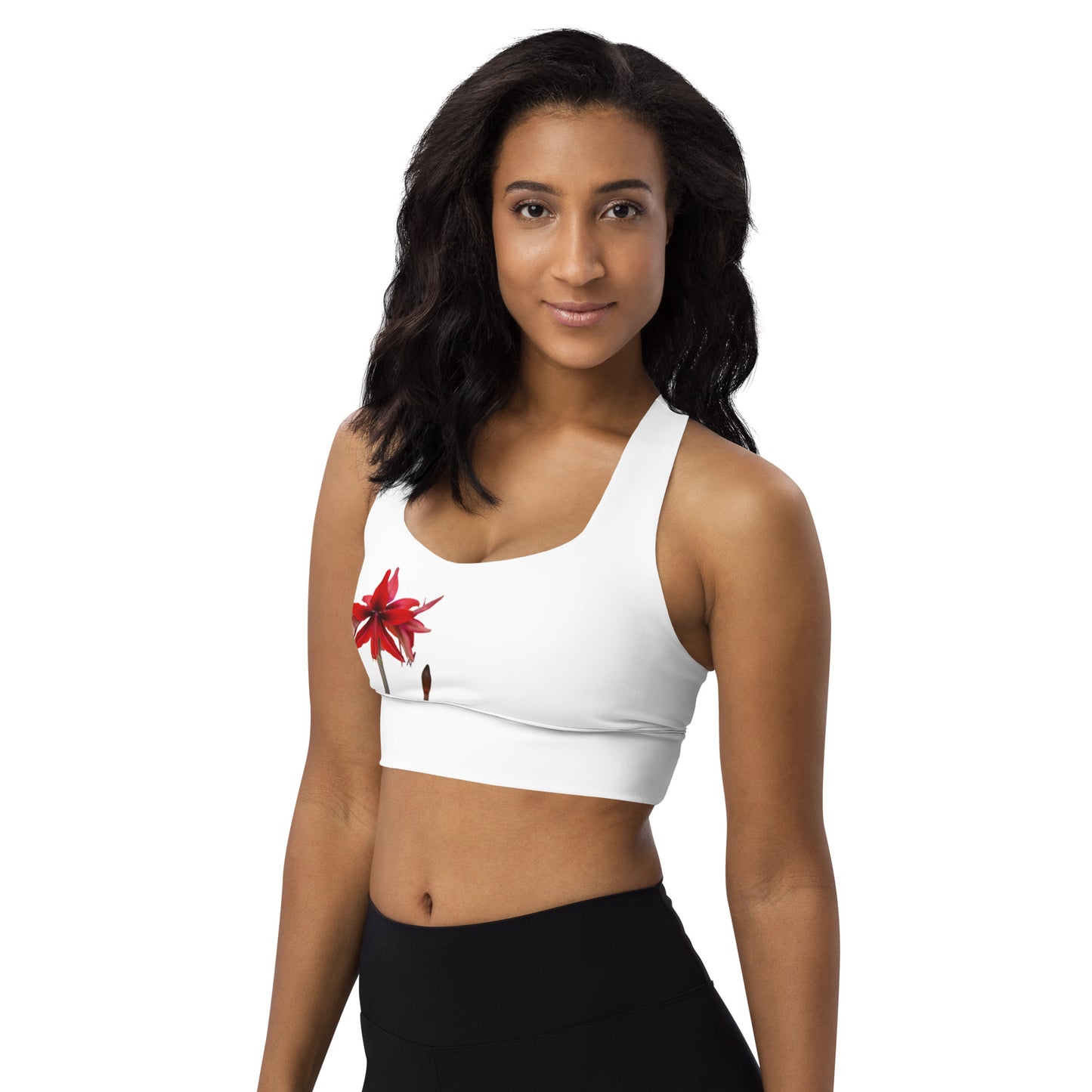 White Flower Sports Bra - Souletics®