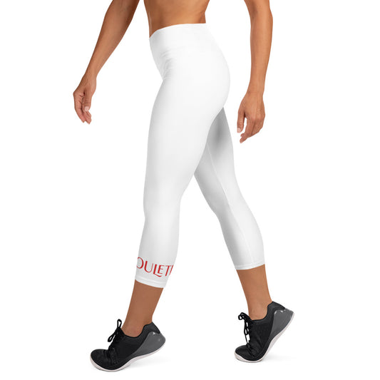 "Clean White" Womens Capri Leggings - Souletics