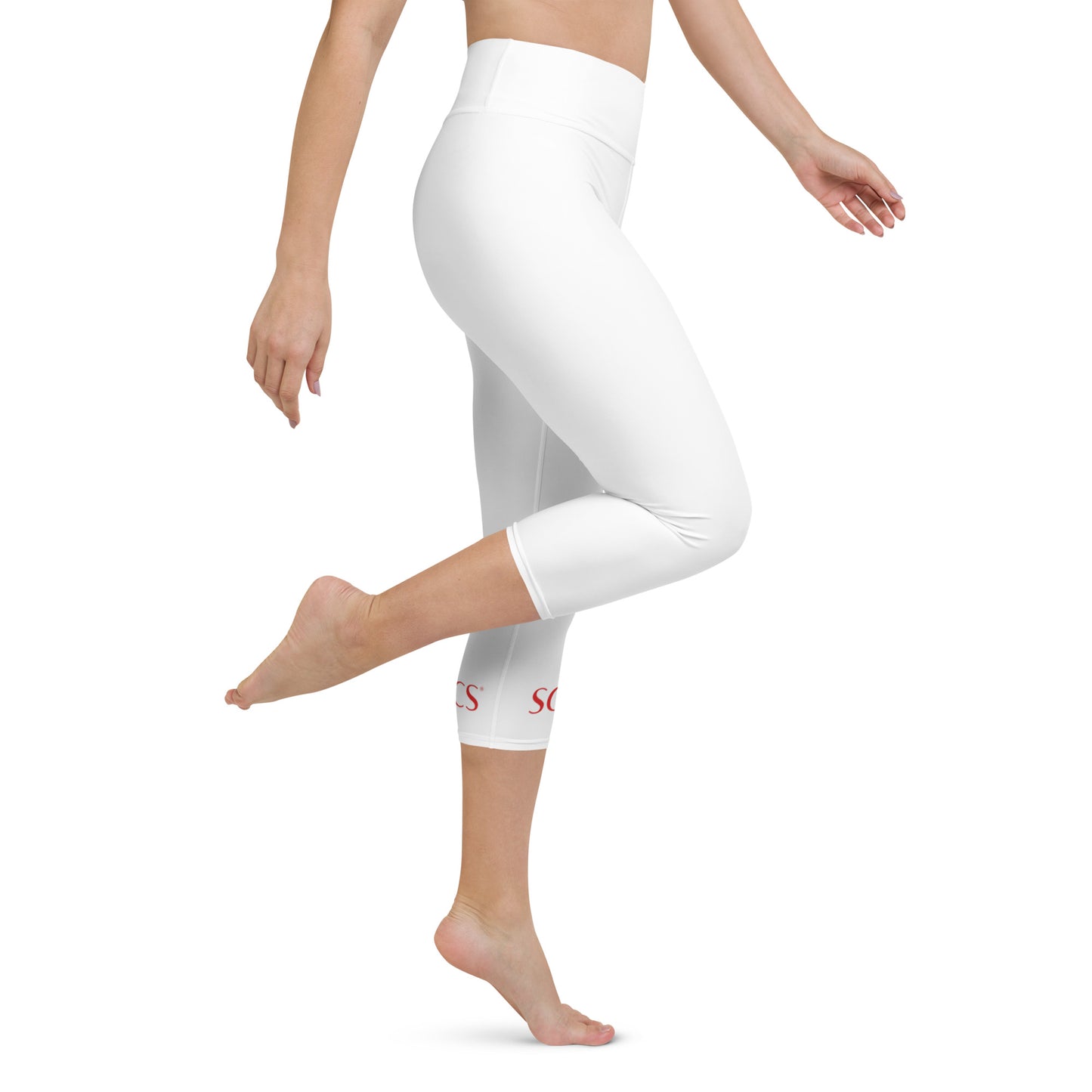 "Clean White" Womens Capri Leggings - Souletics
