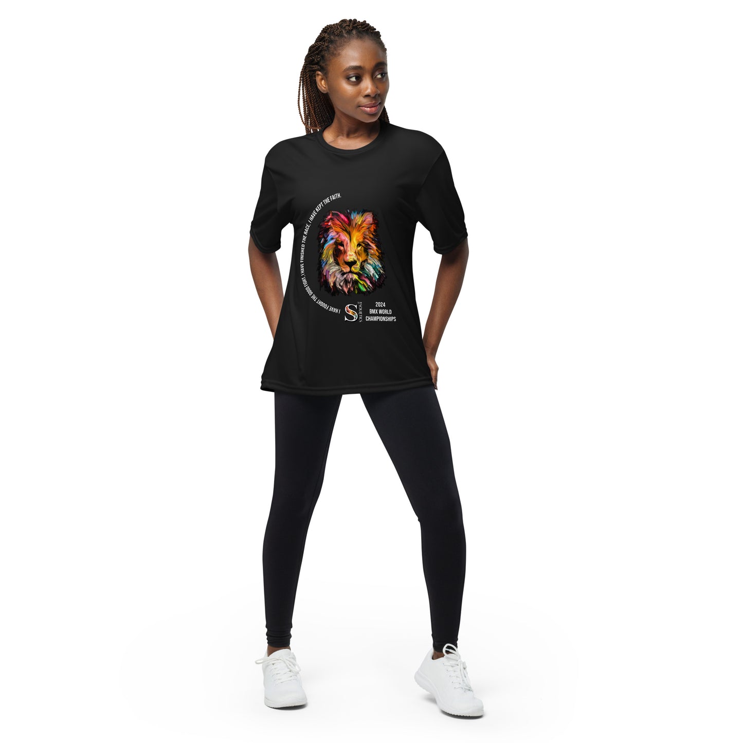 Team Souletics Official 2024 BMX World Championships "Race of Faith" Unisex performance crew neck t-shirt
