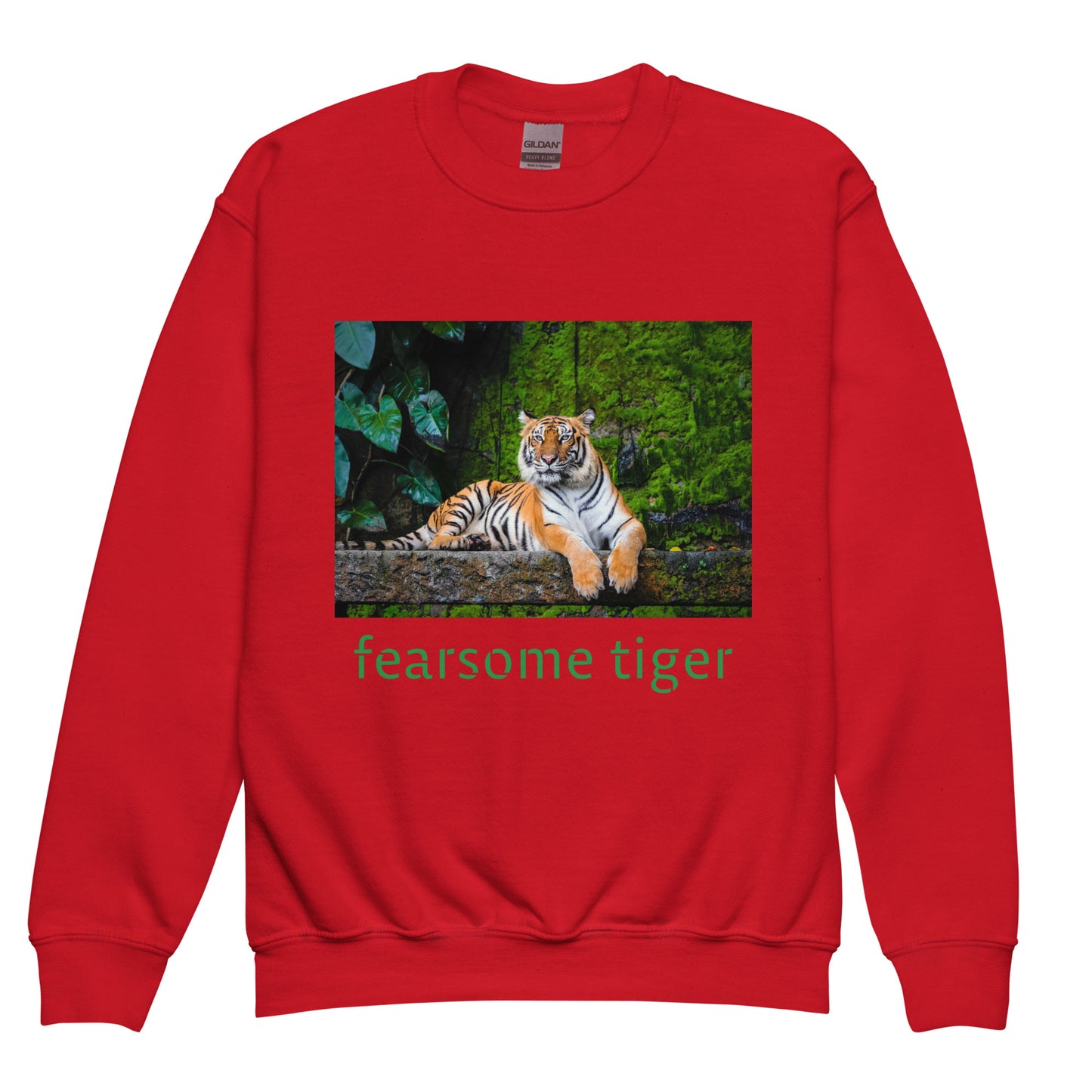 Fearsome Tiger by Gigi Youth crewneck sweatshirt