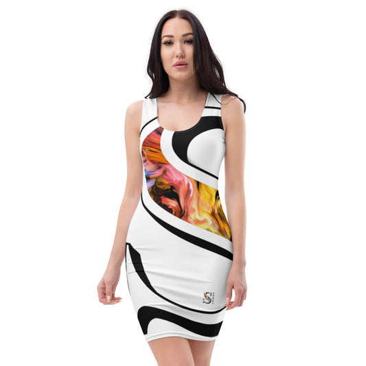 Super Souletic™ White Bodycon Athletic Overlay Womens Dress