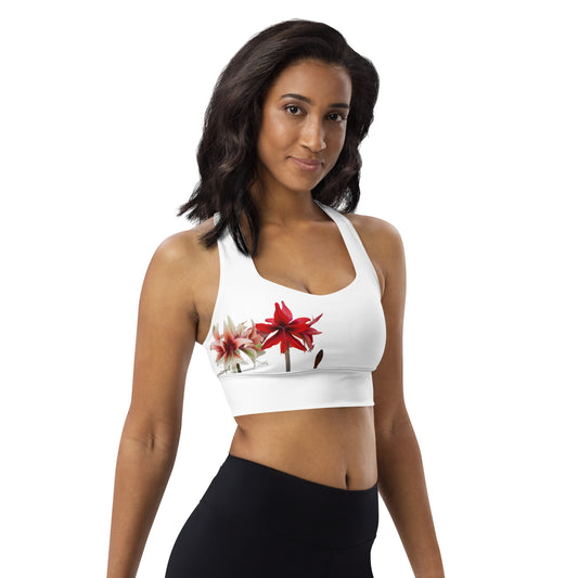 White Flower Sports Bra - Souletics®