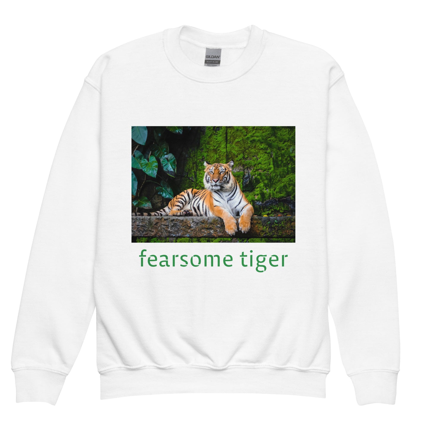 Fearsome Tiger by Gigi Youth crewneck sweatshirt